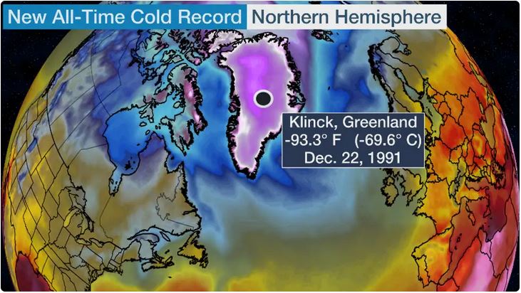 lowest temp